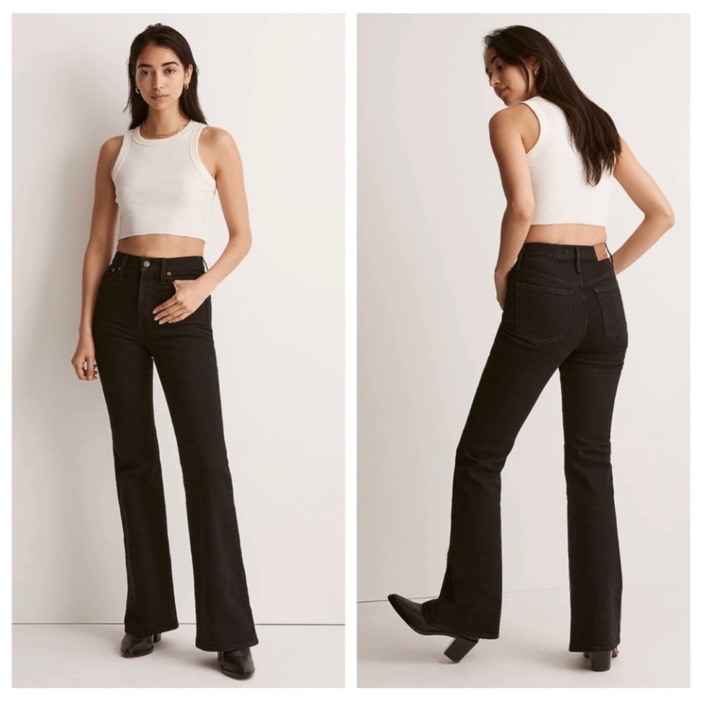 NWT Madewell The Perfect Vintage Flare Jean Black Sherborn‎ Wash Women's Size 23